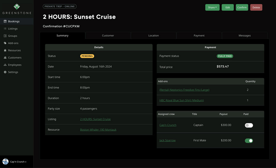 Dashboard Greenstone